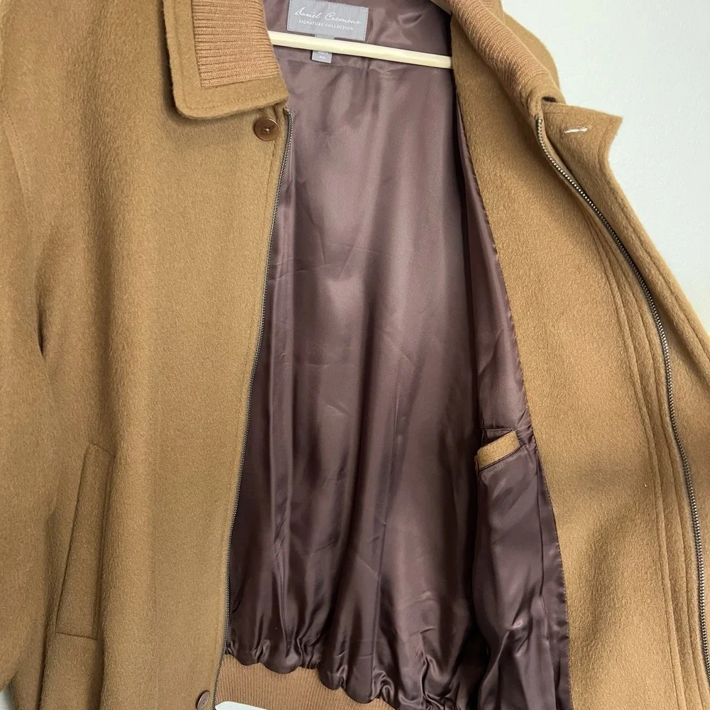 Daniel Cremieux XL Brown Alpaca Wool Jacket Coat Bomber Jacket Men's Grandpa ***